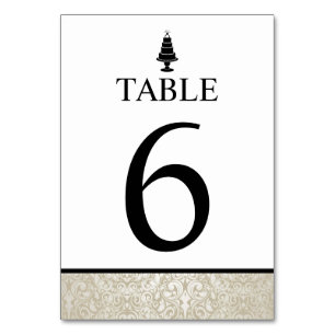 Tarjeta De Mesa Boda Cake