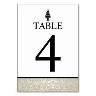 Tarjeta De Mesa Boda Cake