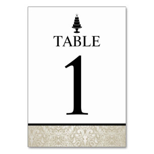 Tarjeta De Mesa Boda Cake