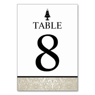 Tarjeta De Mesa Boda Cake
