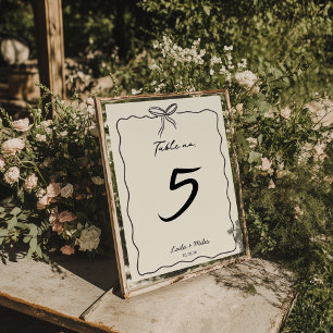Tarjeta De Mesa Boda caprichosa dibujada a mano