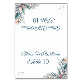 Tarjeta De Mesa Boda Cartucho - Sueño tropical - Carne-