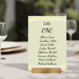 Tarjeta De Mesa Boda Casual de Margaritas 