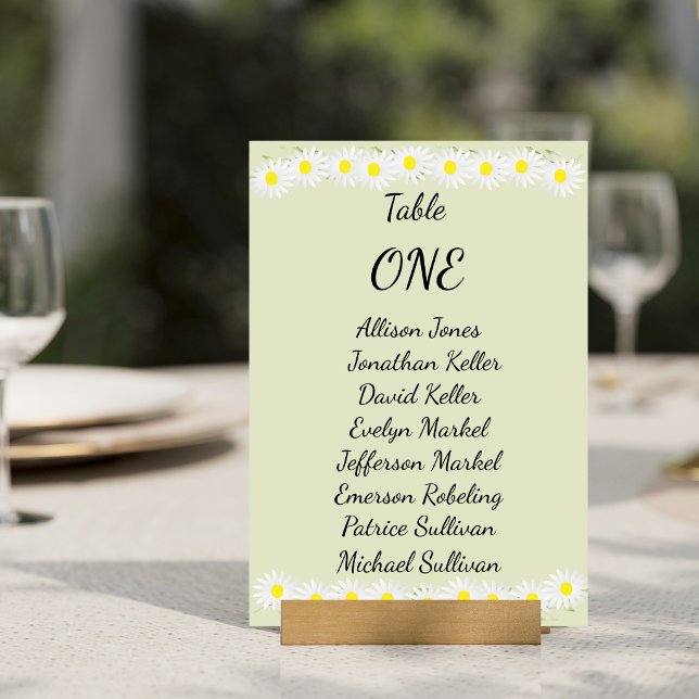 Tarjeta De Mesa Boda Casual de Margaritas  (Subido por el creador)