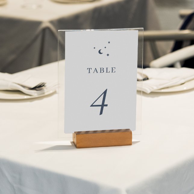 Tarjeta De Mesa Boda Celestial de la Estrella de la Luna Lunar (Subido por el creador)