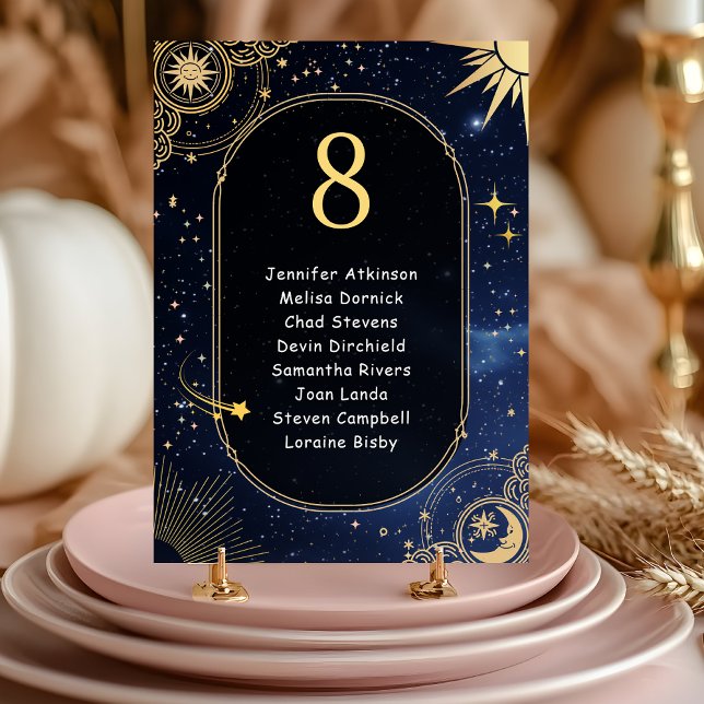 Tarjeta De Mesa Boda celestial del sol y la luna Asientos (Subido por el creador)