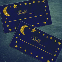 Tarjeta De Mesa Boda Celestial Nocturno
