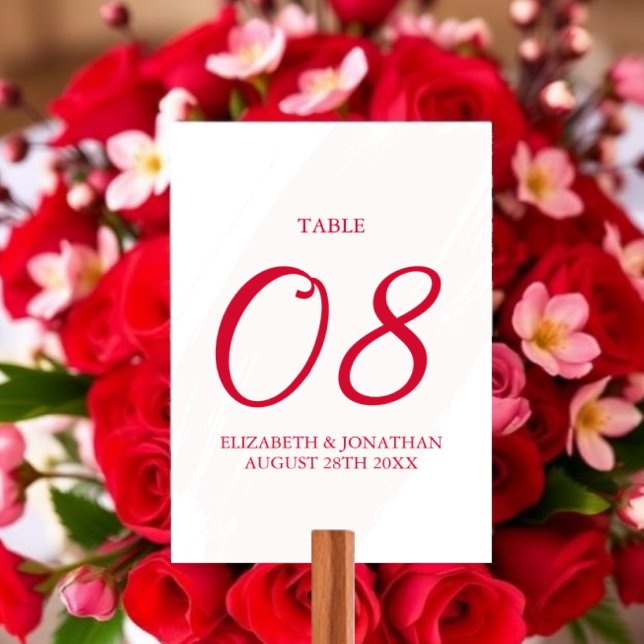 Tarjeta De Mesa Boda Cereza Roja (Subido por el creador)