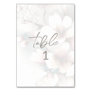 Tarjeta De Mesa Boda Cherry Blossom