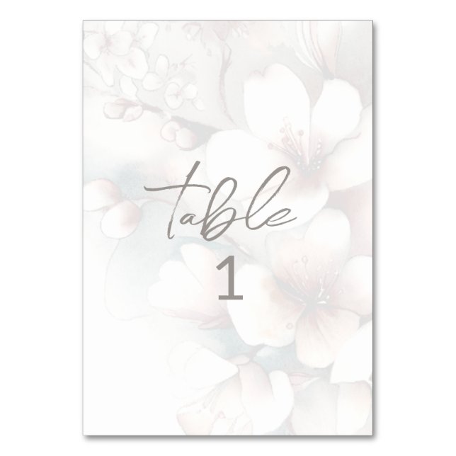 Tarjeta De Mesa Boda Cherry Blossom (Anverso)