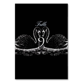 Tarjeta De Mesa Boda clásica elegante en blanco y negro