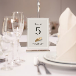 Tarjeta De Mesa Boda clásica y elegante