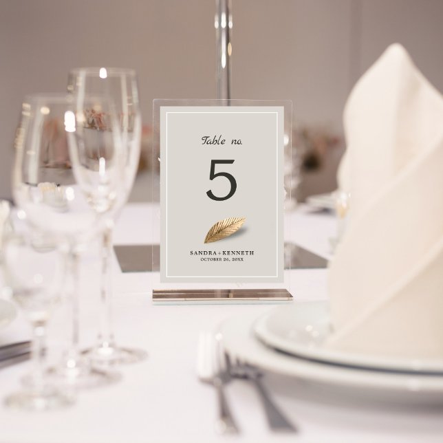 Tarjeta De Mesa Boda clásica y elegante (Subido por el creador)