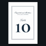 Tarjeta De Mesa Boda clásica y simple elegante<br><div class="desc">Perfecto para tarjetas de mesa enmarcadas. Compuesto por simples marcos rectos con escritura cursiva clásica y tipografía serif. Todo contra un fondo de blanco puro. Estos elementos son sencillos,  atemporales y clásicos. Este es el diseño exclusivo de la revista White Paper Birch Co. para Zazzle. Disponible aquí: http://www.zazzle.com/store/whitepaperbirch</div>