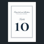 Tarjeta De Mesa Boda clásica y simple elegante<br><div class="desc">Perfecto para tarjetas de mesa enmarcadas. Compuesto por simples marcos rectos con escritura cursiva clásica y tipografía serif. Todo contra un fondo de blanco puro. Estos elementos son sencillos,  atemporales y clásicos. Este es el diseño exclusivo de la revista White Paper Birch Co. para Zazzle. Disponible aquí: http://www.zazzle.com/store/whitepaperbirch</div>