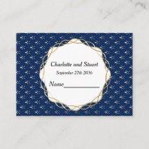Boda clásico azul y oro