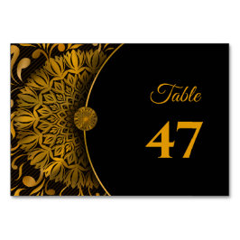 Tarjeta De Mesa Boda clásico elegante de Mandala