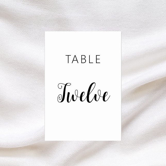 Tarjeta De Mesa Boda clásico negro blanco (Subido por el creador)