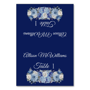 Tarjeta De Mesa Boda Colocar tarjeta-Flores acuáticas-