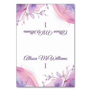 Tarjeta De Mesa Boda Colocar tarjeta-Icono de carne-Flores de cere