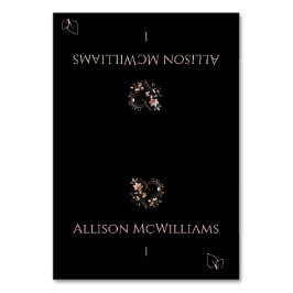 Tarjeta De Mesa Boda Colocar tarjetas-Flores-Icono vegetariano