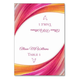 Tarjeta De Mesa Boda Colocar tarjetas-Icono de aves-