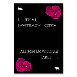 Tarjeta De Mesa Boda Colocar tarjetas-Icono de carne-Negro Fuchsia