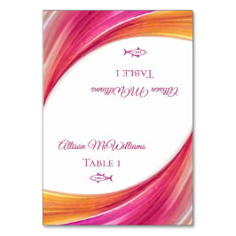 Tarjeta De Mesa Boda Colocar tarjetas-Icono de pescado-
