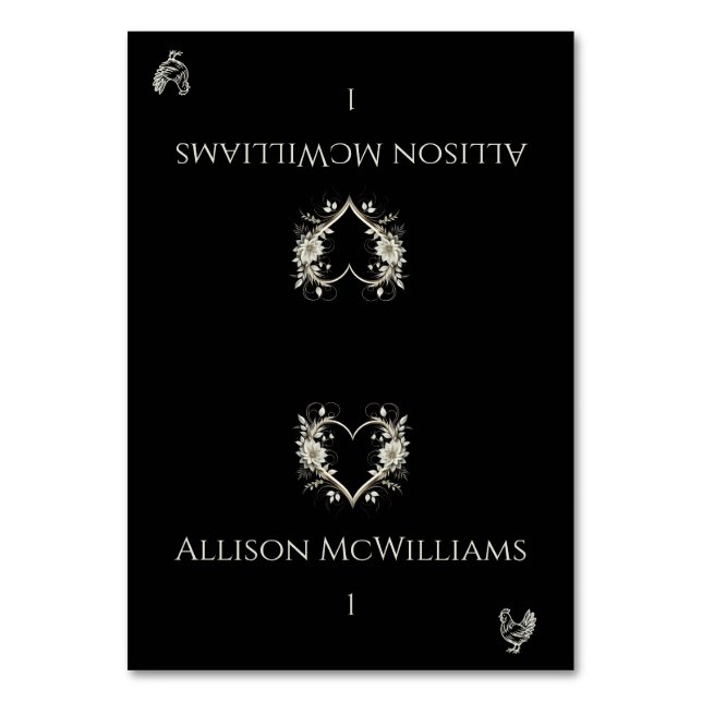 Tarjeta De Mesa Boda Colocar tarjetas-Icono de pollo (Anverso)