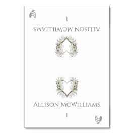 Tarjeta De Mesa Boda Colocar tarjetas-Icono de pollo