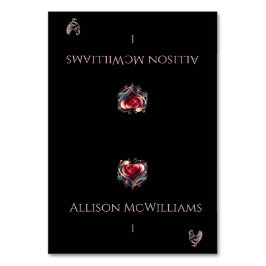 Tarjeta De Mesa Boda Colocar tarjetas-Pollo Icono-Rosa con forma d