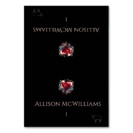 Tarjeta De Mesa Boda Colocar tarjetas-Rosa de forma de icono de ca