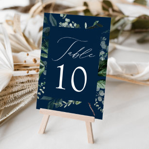 Tarjeta De Mesa Boda con abundante vegetación