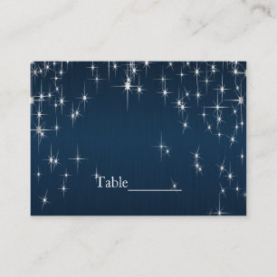 Tarjeta De Mesa Boda con encanto de Star Struck   Azul marino