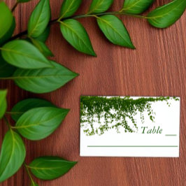 Tarjeta De Mesa Boda con hiedra colgante verde