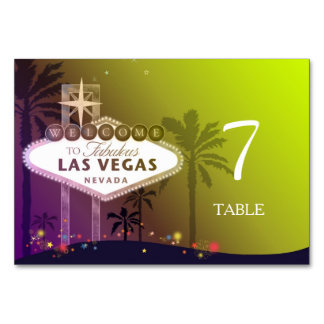 Tarjeta De Mesa Boda Cute Las Vegas