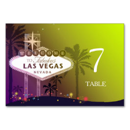 Tarjeta De Mesa Boda Cute Las Vegas