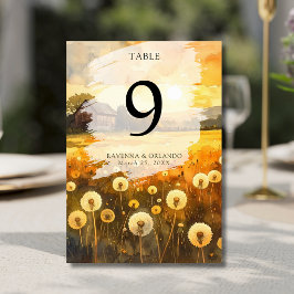 Tarjeta De Mesa Boda de Acuarela de Agua de Granero de Diente de L