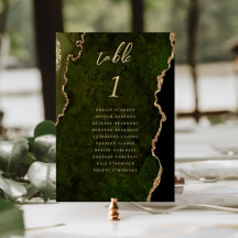 Boda de Ágata Dorada Verde Oliva