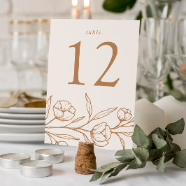 Tarjeta De Mesa Boda de almendras y copper floral