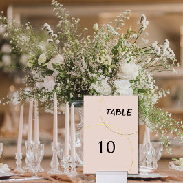 Tarjeta De Mesa Boda de anillos minimalistas