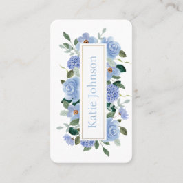 Tarjeta De Mesa Boda de arcos florales de color azul