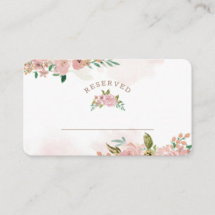 Tarjeta De Mesa Boda de asiento reservado para la cosecha de Rosa