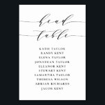 Tarjeta De Mesa Boda de asientos con guiones Minimalistas negros<br><div class="desc">plan de asientos con número de tabla de personalizable. Presenta un guión caprichoso negro y una tipografía clásica. Personalice agregando sus propios detalles. Este minimalista salón es perfecto para bodas,  duchas para bebés,  duchas de novias,  cumpleaños y mucho más.</div>