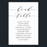 Tarjeta De Mesa Boda de asientos con guiones Minimalistas negros<br><div class="desc">plan de asientos con número de tabla de personalizable. Presenta un guión caprichoso negro y una tipografía clásica. Personalice agregando sus propios detalles. Este minimalista salón es perfecto para bodas,  duchas para bebés,  duchas de novias,  cumpleaños y mucho más.</div>