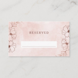 Tarjeta De Mesa Boda de asientos reservados de oro rosa y Rosa de