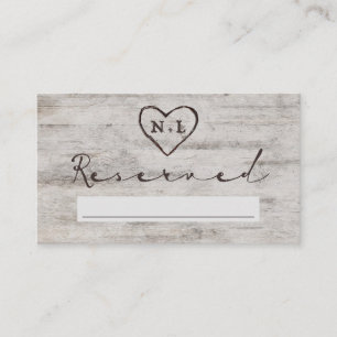 Tarjeta De Mesa Boda de asientos reservados para novias talladas