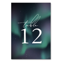 Tarjeta De Mesa Boda de Aurora Northern Lights