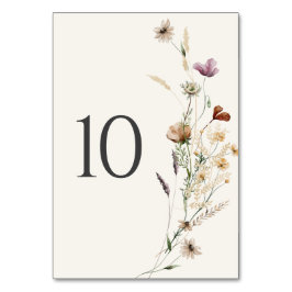 Tarjeta De Mesa Boda de Boho Fall Wildflower