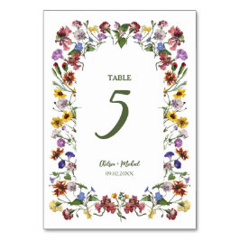 Tarjeta De Mesa Boda de Boho Rústico con Flor de Flor